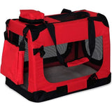 Hondentransportbox, hondentas, hondenbox, opvouwbare tas voor kleine dieren, (S) 50 x 34 x 36 cm, rood