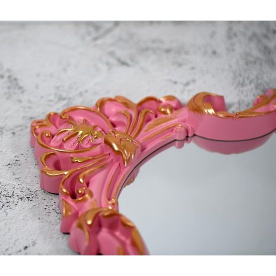 41,9 x 27,9 cm Vintage Spiegel Antieke Spiegel Decoratieve Wandspiegel Tekenvorm Roze 41,9 x 27,9 cm Vintage Spiegel Antieke Spiegel Decoratieve Wandspiegel Tekenvorm Roze