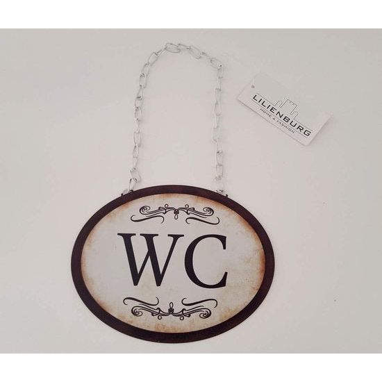 1 x wc-deurbordje metalen bord deur vintage schild nostalgie toilet gastentoilet toiletbord 17,5 cm voor vrouwen + mannen