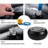 Opblaasbare kruk voor buiten, 50 x 23 cm, van polyester en pvc, voor strand, tuin, zwembad, woonkamer, groen