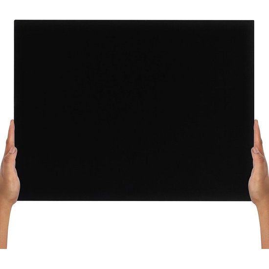 4 stuks lege zwarte doeken om te beschilderen, 40 x 50 cm, voorgespannen groot canvas, zwart canvas voor acrylverf, olieverfschilderijen, schetsen en tekeningen