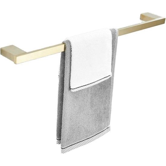 Badhanddoekhouder 50 cm roestvrij staal roségoudlook moderne handdoekhouder wandmontage