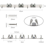 Bezemhouder, wandhouder, roestvrij staal, 2 stuks, bezemhouder, wandhouder met 4 haken, 3 houders, bezemhouder, zelfklevende gereedschapshouder, organizer voor tuin, keuken, garage