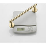 roestvrij staal met gouden afwerking Badkamerhanddoekrek 30 cm Enkele wandmontage Luxe Leekayer