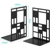 Bookends, Bookends, Metal, Bookend, Black, 3 Pairs, Book Stand, Bookends, Book Holder, CD Children's Metal, Book Holder for Shelf