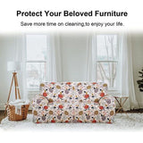 Bankhoes voor 3-zits, elastisch, stretch, spandex, antislip, wasbaar, met armleuning, bloemenstijl