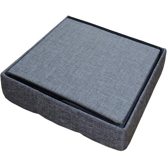 Zitbank met opbergruimte, opvouwbaar, belastbaar tot 300 kg, linnen, 38 x 38 x 38 cm