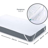 waterdichte matrasbeschermer 160 x 200 cm (set van 2) - waterdichte matrasoplegger van katoen - betrouwbare matrasbescherming 160x200