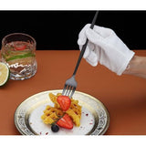 Matzwarte dinervorken 6-delig roestvrij staal 8,4 inch vorken Bestekset Dessertvorken Tafelvorken Saladevorken voor huishouden, keuken of restaurant Vaatwasmachinebestendig