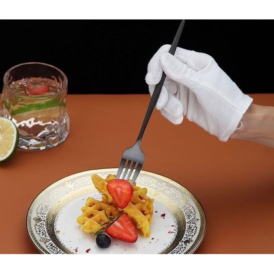 Matzwarte dinervorken 6-delig roestvrij staal 8,4 inch vorken Bestekset Dessertvorken Tafelvorken Saladevorken voor huishouden, keuken of restaurant Vaatwasmachinebestendig