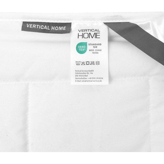 Verticaal huiskussen 80 x 80 cm, zacht en licht, 100% polyester, warmtevasthoudend, ademend, wasbaar tot 60°C, geschikt voor mensen met allergieën, Oekotex Standard 100