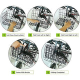 Opvouwbare fietsmand, roestbestendige afneembare fietsmand, eenvoudig te installeren op het voorstuur en de achterbank voor mountainbike-accessoires, framemand, fietstas, bagagerek