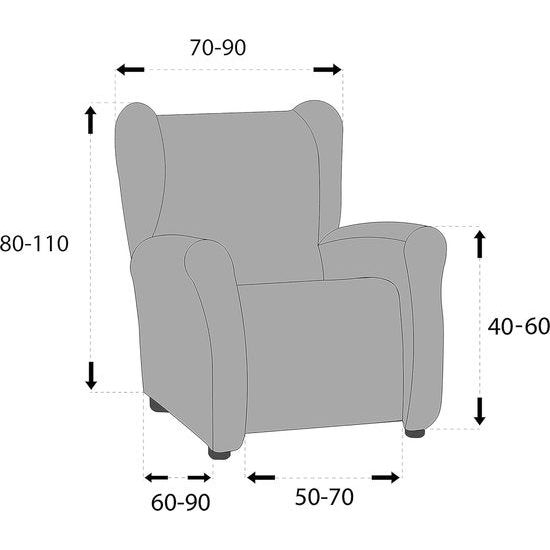 Hoes voor oorfauteuil, grijs = Cover voor oorfauteuil, grijs