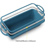 Broodbakvorm, siliconen broodvorm met roestvrijstalen frame, antiaanbakvorm voor taarten en brood, broodbakvormen, broodvorm, koning cakevorm