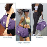 Sporttas, reistas, sporttas met schoenenvak en natvak, waterdichte weekendtas, reistas, bagagetas voor sport en reizen voor mannen en vrouwen, #3 paars,