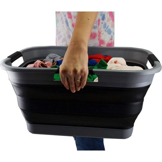 Opvouwbare plastic wasmand 30L Opvouwbare opbergbak Organizer Ruimtebesparende mand Watercapaciteit 24L