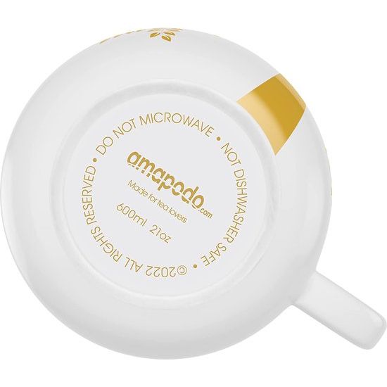 Grote koffiemok van porselein, 600 ml, grote koffiemok, cadeaus voor vrouwen, jumbobeker, koffiemok, XXL, koffiekop, kantoorbeker, wit