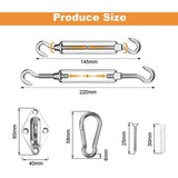 Zonnezeil, bevestiging, zonnezeil, accessoires, roestvrij staal, M6, high-performance luifels, bevestigingsset voor tuin, driehoek en vierkant, 304 roestvrij staal