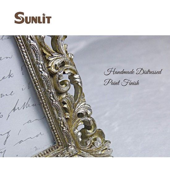 antieke fotolijst 20x25 cm, 8x10 vintage fotolijst met glasplaat, wanddecoratie gouden tafeldecoratie