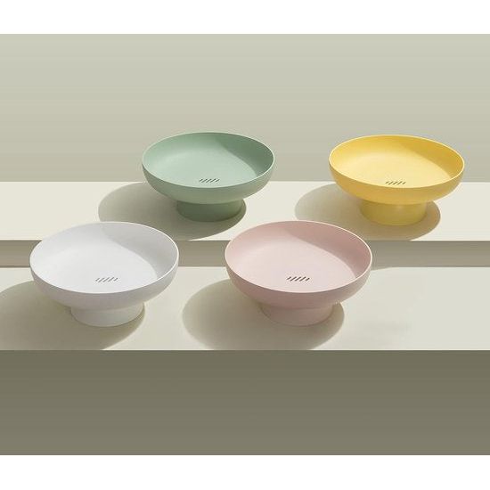 Fruitschaal Fruitmand Multifunctionele Afvoer Fruit Snack Taart Opbergrek Woonkamer Eettafel Fruitstandaard (Geel)