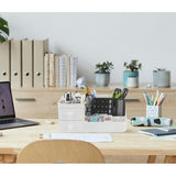 Make-up organizer, cosmetica-organizer, make-up, cosmetica opslag, make-up-opbergsysteem, make-up-opbergbox voor commode, slaapkamer, badkamer (2 laden, wit)