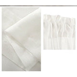 Gordijn Linnen Look Gordijn Lang Modern Effen Bistrogordijn Semi-transparant Deurgordijnen Gordijn Keukengordijnen Korte gordijnen B x H 132 x 183 cm Wit 1 stuk