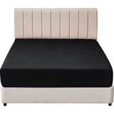 Hoeslaken 180 x 200 cm, bedlaken, boxspringbed, zwart, 180 x 200 cm, gemaakt van premium microvezel, zacht hoeslaken, 180 x 200 cm, geschikt voor matrashoogte van 40 cm, voor waterbed of bed.