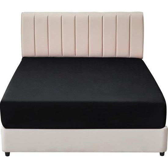 Hoeslaken 180 x 200 cm, bedlaken, boxspringbed, zwart, 180 x 200 cm, gemaakt van premium microvezel, zacht hoeslaken, 180 x 200 cm, geschikt voor matrashoogte van 40 cm, voor waterbed of bed.