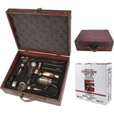 Kurkentrekker set in houten kist geschenk, luxe wijnopener, wijnsommelier sets met flesopener, wijnsluitingen, wijnaccessoires cadeauset (stijl 02)