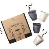 ORIGEENS EXPRESSO KOFFIE CUP SET | Portugees Handgemaakte Keramische Expresso Cup Set | Koffie Beker Service 120mL x4 | Originele Gift Box