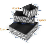 Opbergdoos, 10 stuks, opvouwbaar, organizer voor goederen, sokken en zee voor in lade, doos, bord