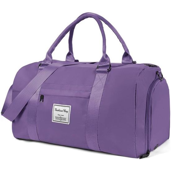 Sporttas, reistas, sporttas met schoenenvak en natvak, waterdichte weekendtas, reistas, bagagetas voor sport en reizen voor mannen en vrouwen, #3 paars,