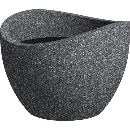 Plantenpot, zwart/graniet, diameter 30 cm, hoogte 22 cm