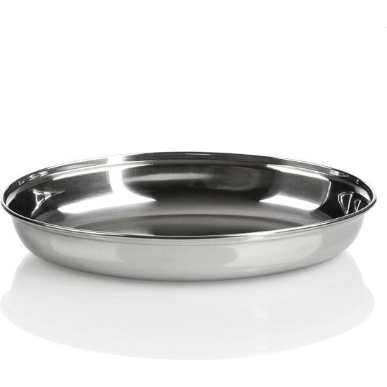 4 x ovale schaal - metalen serveerservies voor mezze of antipasti - schalen als plank - glanzende decoratieve schaal voor het presenteren van fruit en snacks (4 x 26 cm)