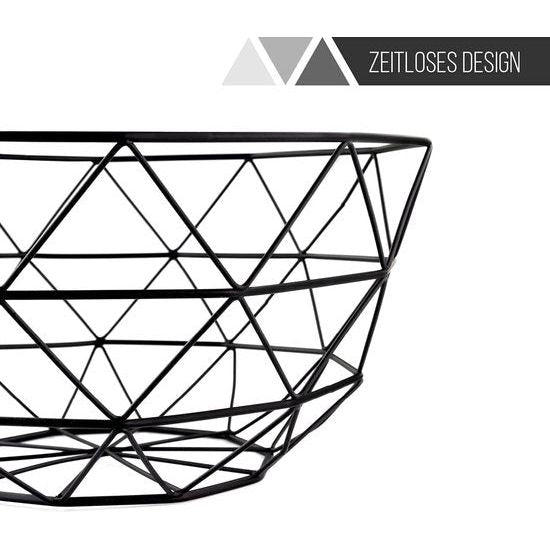 [2-in-1] fruitmand broodmand – met canvas inleg van 100% katoen – inzet is extreem robuust door weeftechniek – modern en tijdloos design