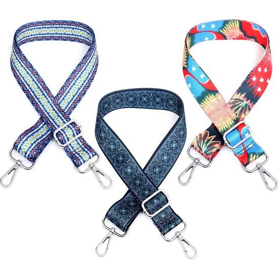 Tasriem, brede schouderriem, schouderriem voor tassen, kleurrijke draagriem, handtas, schouderriem met karabijnhaak, zakriem, 80-140 cm, verstelbare tasriem, 3,8 cm, zakband