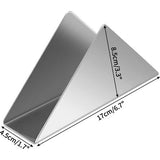 Servethouder van roestvrij staal, driehoekige servetdispenser, metalen servetorganizer, 1 stuks zilver