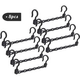 Kleerhangers Ruimtebesparend, 8 stuks Kleerhangers Kunststof kastorganizer - Multifunctioneel Duurzaam, antislip en bijgewerkte haken voor meer ophangruimte