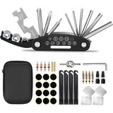 Fietsreparatieset, fietsgereedschapsset, reparatieset met 16-in-1 fietsmultitool, fietsgereedschap, reparatieset, reparatieset, fietsgereedschap, multitool voor onderweg