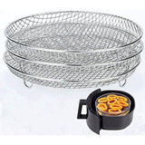 Dehydrator Staande rek, roestvrij staal, accessoires, grillrooster, barbecue, standaard, luchtfrituren, compatibel met Ninja Foodi Air Fryer 19,8 x 19,8 cm