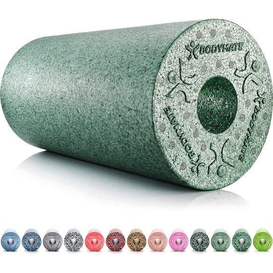 professionele fascia rol standaard medium-hard, lengte 30 cm, diameter 15 cm, groen