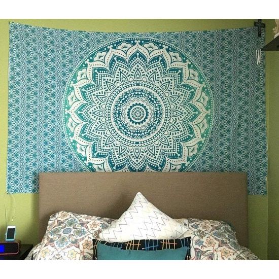 Wandkleed Groene Ombre