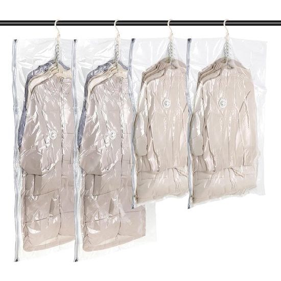 Hangende vacuümopbergzakken Ruimtebesparende vacuümzakken Jumbo en groot voor seizoenskleding, jurken, pakken, herbruikbare kastorgel