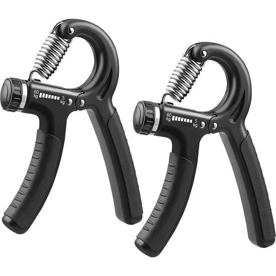 2 stuks Handtrainer, Vingertrainer, Onderarmtrainer, 5-60 kg verstelbare gripsterktetrainer, Handtrainingsapparaat, Vingergreep, Handtraining, Griptrainer voor krachttraining,