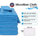 20 stuks poetsdoeken, set in vier kleuren, poetsdoeken van 40 x 30 cm, microvezeldoek, multifunctionele reinigingsdoeken voor keuken, auto, meubels