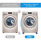 12 stuks wasmachine anti-vibratievoeten, trillingsdemper voor wasmachine, antislip voeten ter voorkoming van lawaai en wegglijden