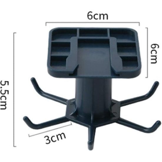 2 stuks haakrek voor keukengerei, 360° draaibaar, ophangorganizer ophangrek voor bevestiging zonder boorrek voor keuken/badkamer
