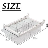 Koelkastlade-organizerbakken, met uittrekbare handgreep, opbergdoos voor koelkast, plankhouder, doorzichtige container voor eten, drinken, eieren, fruit, verwijderbare tussenschotten
