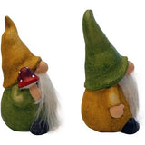 Herfstdecoratie kabouter set van 2 terracotta