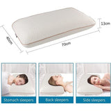 Hoofdkussen van traagschuim, nekkussen, ergonomisch slaapkussen, afneembaar en wasbaar kussensloop, wasbare kussensloop, voor zijslapers, rugslapers, herkend (70 x 40 x 13 cm)